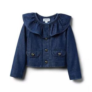 Janie & Jack Ruffled Denim Jacket